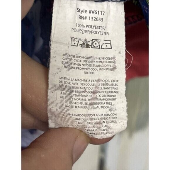 Vera Bradley Blue Tropical Women's Scrub Medical Vet Uniform Top Size Medium - Picture 6 of 6